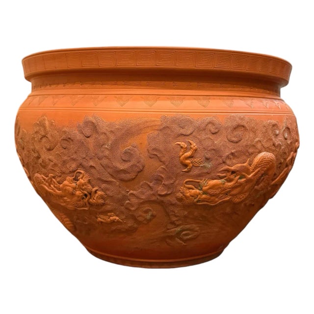 Large Dragon Terracotta Pot Garden Planter For Sale