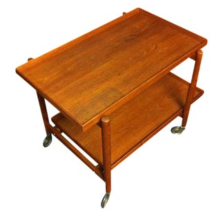 Poul Hundevad Teak Bar Cart For Sale