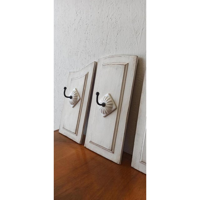 Wood Triptych Hanger, 1970s, Set of 3 For Sale - Image 7 of 16