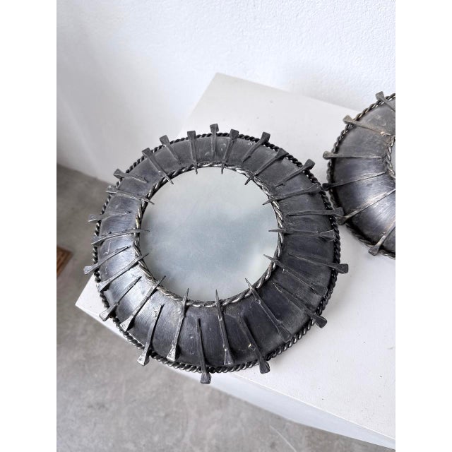 Brutalist Nail Wall Sconces, 1950s, Set of 2 For Sale - Image 11 of 18