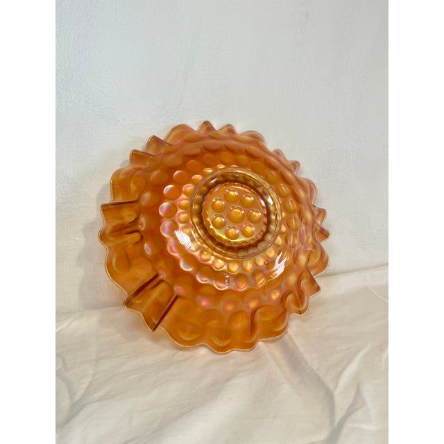 Victorian Vintage Fenton Carnival Glass Marigold Candy Dish/ Bowl For Sale - Image 3 of 4