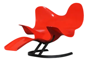 Red Elephant Chair by Bernard Rancillac