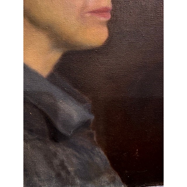 Portrait of Jenne by Kathleen Varadi, 2026 Oil on Canvas For Sale - Image 4 of 9