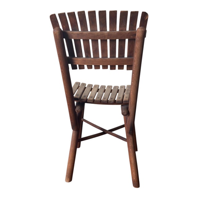 Mid-Century Modern Mid-Century Yugoslavian Slatted Beech Chair, 1950s For Sale - Image 3 of 8