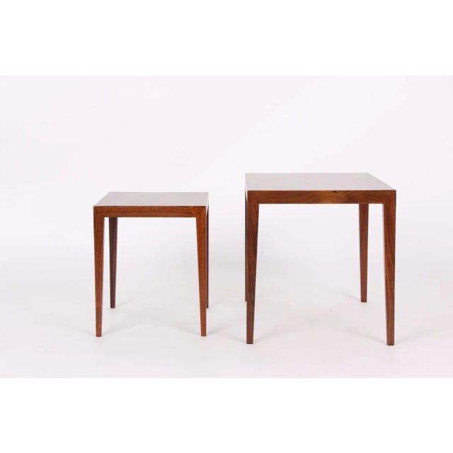Severin Hansen Vintage Rosewood Coffee Tables by Severin Hansen for Haslev, Set of 2 For Sale - Image 4 of 18