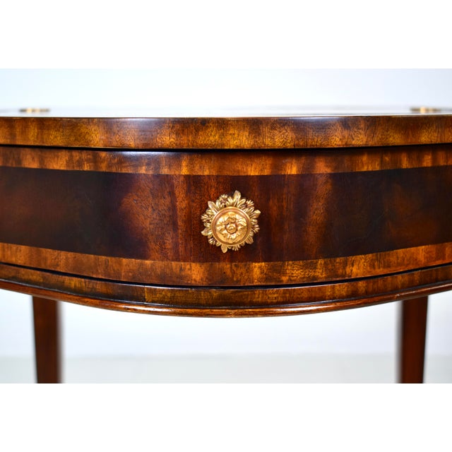 Wood Regency Style Mahogany Game Table by Maitland Smith For Sale - Image 7 of 12