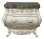 French Provincial Bombe Chest | Cream Painted Finish | Real Marble Top | 4 Drawer Statement Dresser For Sale