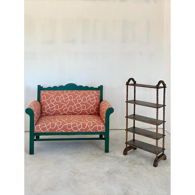 A Primitive Folk Art Spool Shelf. Fantastic patina and surface throughout. A very collectible rustic piece that...