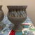 Rustic Vintage Mid-Century Studio Art Pottery Goblets – Set of 2 Hand-Thrown Speckled Stoneware Chalices For Sale - Image 3 of 7