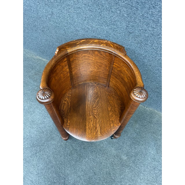 Victorian Quarter Sawn Oak Chair For Sale - Image 4 of 12