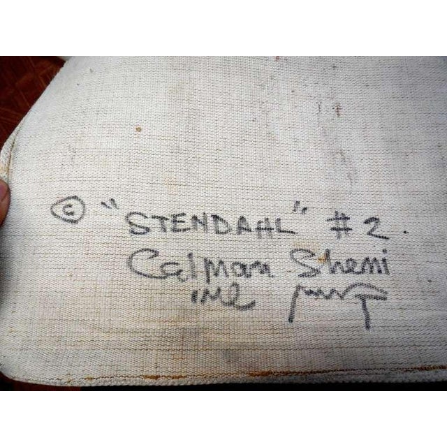 Sculpture Materials 1980s Calman Shemi, Large Calman Shemi Art Textile Stendhal #2 Israeli Soft Tapestry Wall Hanging For Sale - Image 7 of 7