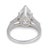 Mid 20th Century Gia 6.10 Carat Pear Shape Diamond Platinum Engagement Ring, Size 9.5 For Sale In Los Angeles - Image 6 of 7