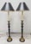 Pair of Mid 20th Century Empire Style Brass and Ebonized Candlesticks Buffet Lamps For Sale - Image 9 of 12