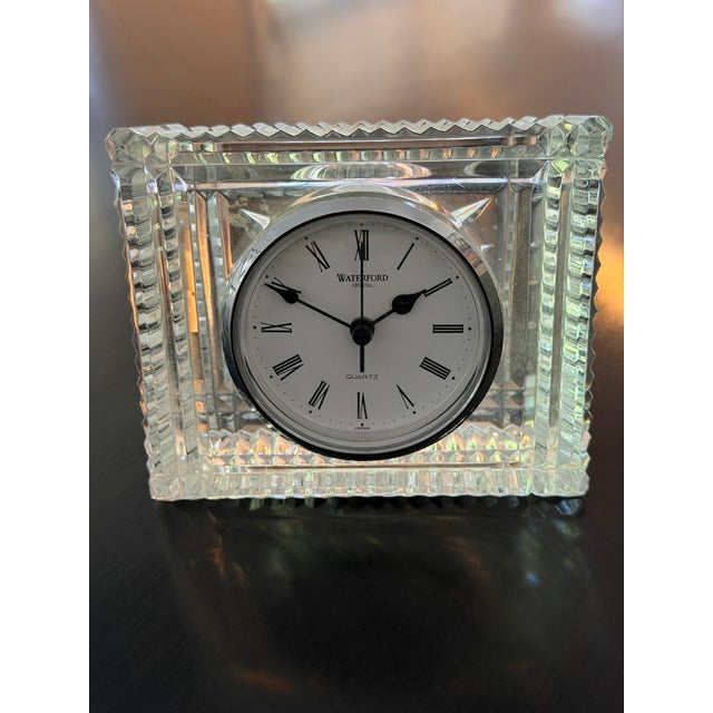 Art Deco Waterford Crystal Clock For Sale - Image 3 of 5