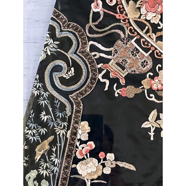 Frame Antique Chinese Embroidered Robe Qing Dynasty For Sale - Image 15 of 16