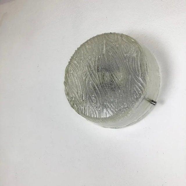 Ice Glass Sconces in the style of Kalmar, Germany, 1970s, Set of 2 For Sale - Image 10 of 18