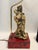 Red Vintage Tony Duquette Style Bespoke Parcel Gilt Guan Yu Table Lamp by Turtle & Crane -Newly Painted For Sale - Image 8 of 16