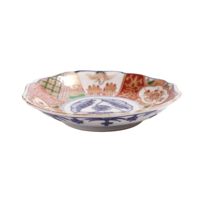 Japanese Japanese Imari Porcelain Footed Saucer, C. 1840 For Sale - Image 3 of 6