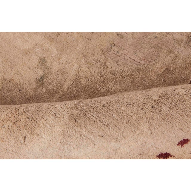 Indian Authentic 19th Century Indian Agra Handmade Wool Carpet For Sale - Image 3 of 4