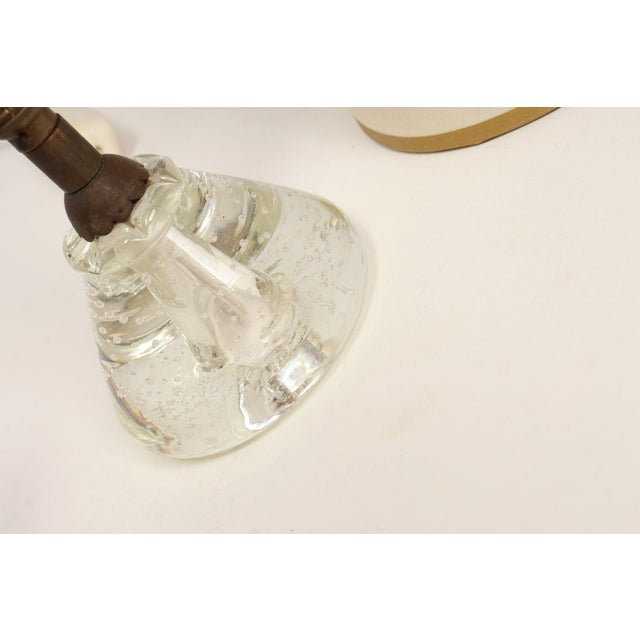 Vintage Diminutive Italian Blown Art Glass Boudoir Bedside Table Lamps - a Pair For Sale - Image 10 of 12