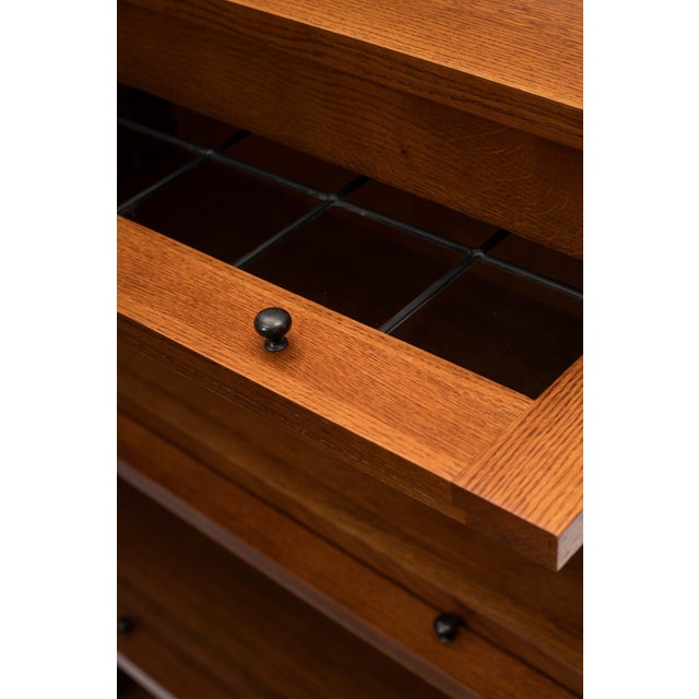 Mission Craftsman Style Oak Barrister Bookcase - 3 Stack - Micheal Cherry For Sale - Image 4 of 11