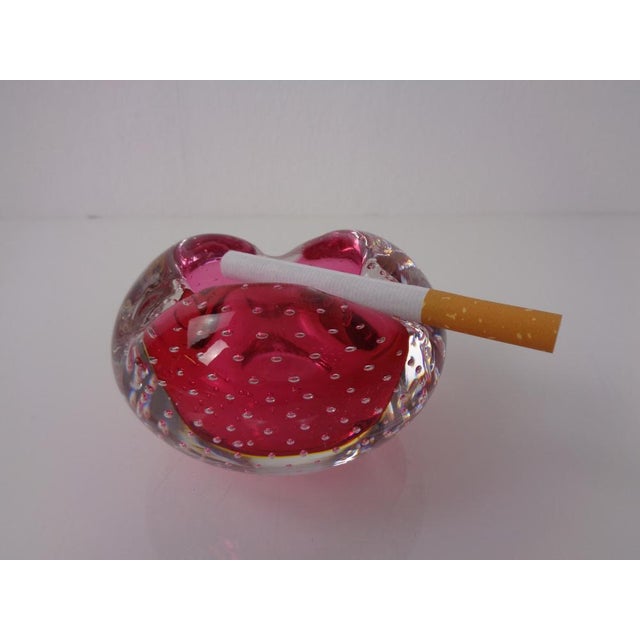 Pink Sommerso Murano Glass Ashtray, Italy, 1960s For Sale - Image 4 of 15