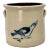 Nice Unusual Smaller 6 Quart - 1 1/2 Gallon Size American Blue Bird Decorated Stoneware Storage Crock - Jar Circa 1870s For Sale