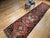 Antique Caucasian Karabagh Runner, Hand-Knotted Wool, Red & Navy, 4' x 17' For Sale - Image 12 of 13