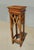Brown Vintage French Counry Bamboo Rattan Plant Stand ~ Side Table For Sale - Image 8 of 14