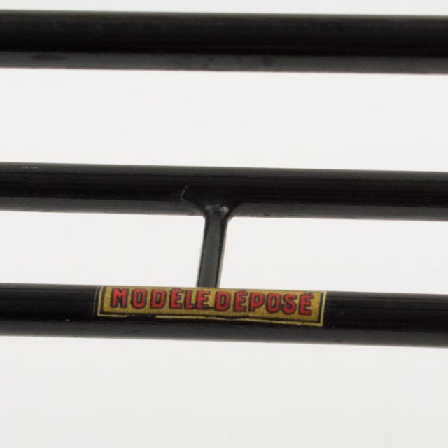 Mathieu Matégot Mid-Century Black, Yellow Lacquered Metal Magazine Holder For Sale - Image 17 of 17