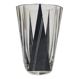 Art Deco Glass Carafe from Karel Palda, Czechoslovakia, 1930s For Sale