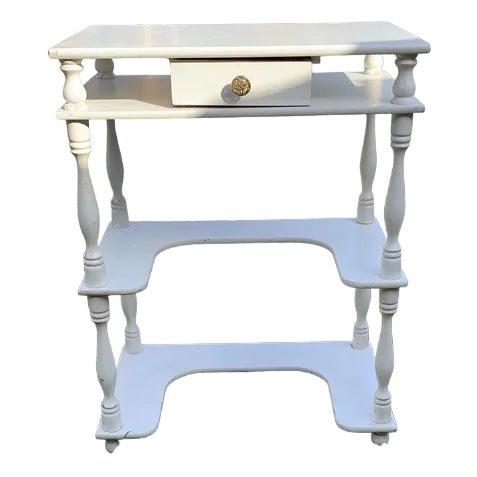 Small Hungarian White Side Table, 1960s For Sale