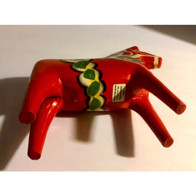 Vintage Swedish Dala Horse Folk Art Figure For Sale - Image 9 of 12