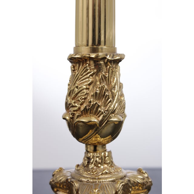 Pair of Decorative Crafts Brass French Empire Candleabras For Sale - Image 11 of 15