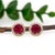 Art Deco 3.6cts, 7mm Madagascar Ruby and Diamond Halo Earrings in Solid 14k Gold- 2 pieces For Sale - Image 3 of 6