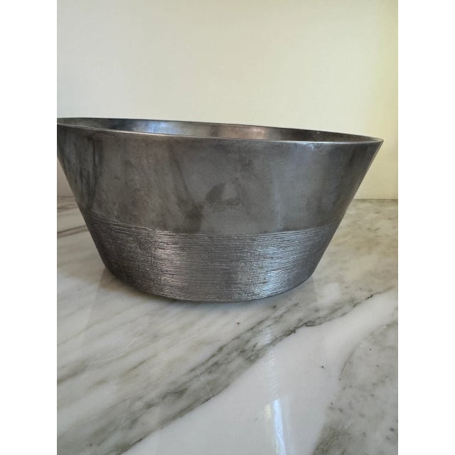 Vesta by Wedgwood Vera Wang polished chrome bowl.
