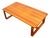 Mid Century Danish Modern Coffee Table Solid Teak Kd Denmark Large Wide Planked For Sale