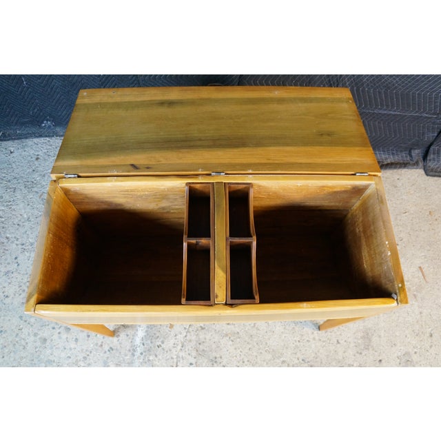 Antique Country French Rustic Walnut Dough Bin Box Petrin Cabinet Table 38" For Sale - Image 12 of 18