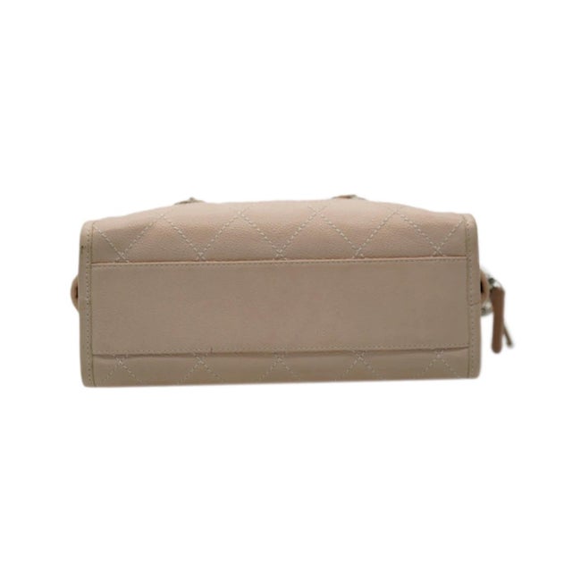 Pink Pink Quilted Caviar Small Deauville Bowling Handbag For Sale - Image 8 of 8
