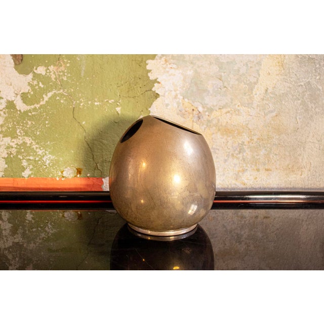 Italian Spatialist Silver Vase, 1960s For Sale - Image 6 of 6
