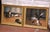 This charming pair of antique French paintings, executed circa 1860, depicts intimate interior scenes of cats and kittens...