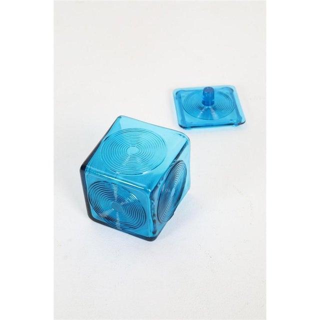 Holmegaard “Skjold” glass container with lid. Design: Per Lütken, 1960, Denmark. Rare collector's item. I have official...