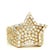 1990s Italian Diamond Star Cocktail Ring in 18k Yellow Gold, Size 7 For Sale - Image 15 of 17