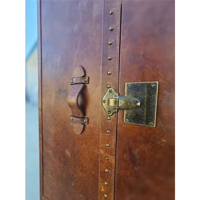 2000 - 2009 Restoration Hardware Mayfair Steamer Trunk Desk by Timothy Oulton. For Sale - Image 5 of 18
