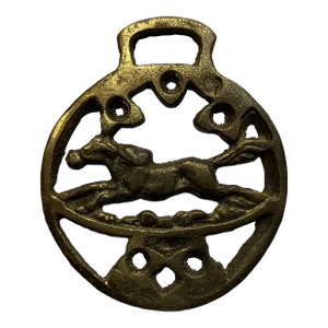 1970’s Vintage Running Horse Equestrian Brass Harness Ornament
