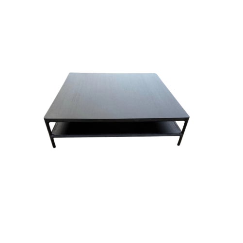 Restoration Hardware Rh Padua Square Coffee Table – Black Oak For Sale - Image 4 of 7