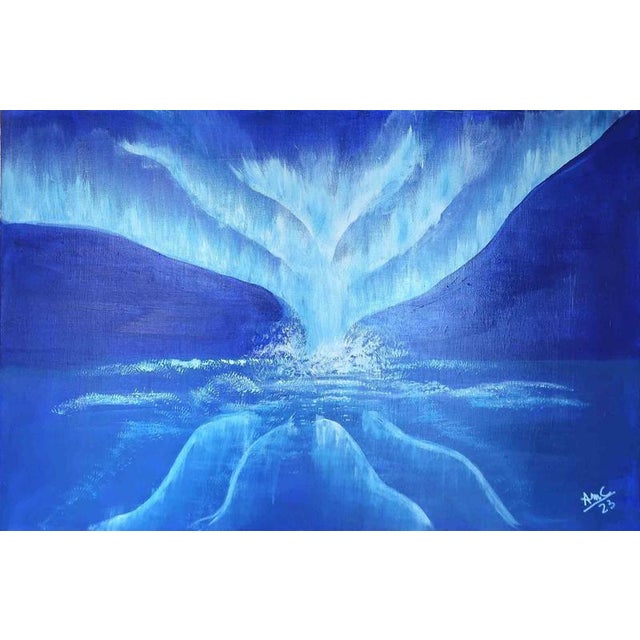 Anna Maria Caboni, Sea, 2010s, Acrylic Painting For Sale - Image 4 of 4