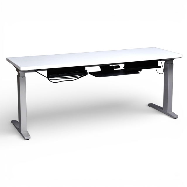 2010s Herman Miller 70 Inch Power Operated Sit to Stand Desk Table For Sale - Image 5 of 18
