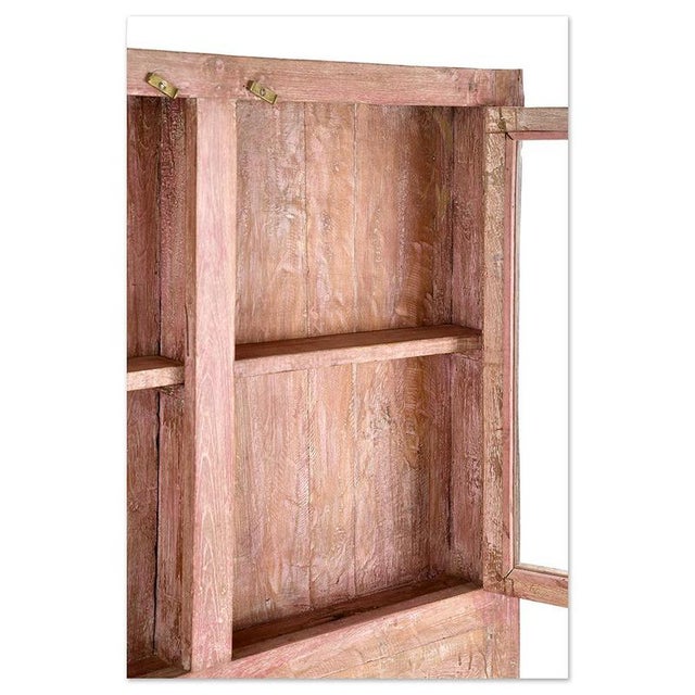 Large Weathered Wooden Wall Display Case For Sale - Image 4 of 8
