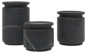 Pyxis Pots in Black by Ivan Colominas, Set of 3